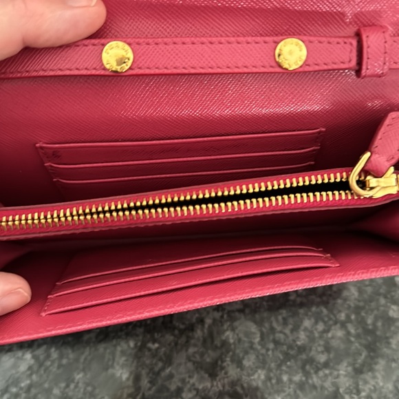 Prada Saffiano Crossbody Leather Wallet - Picture 7 of 15